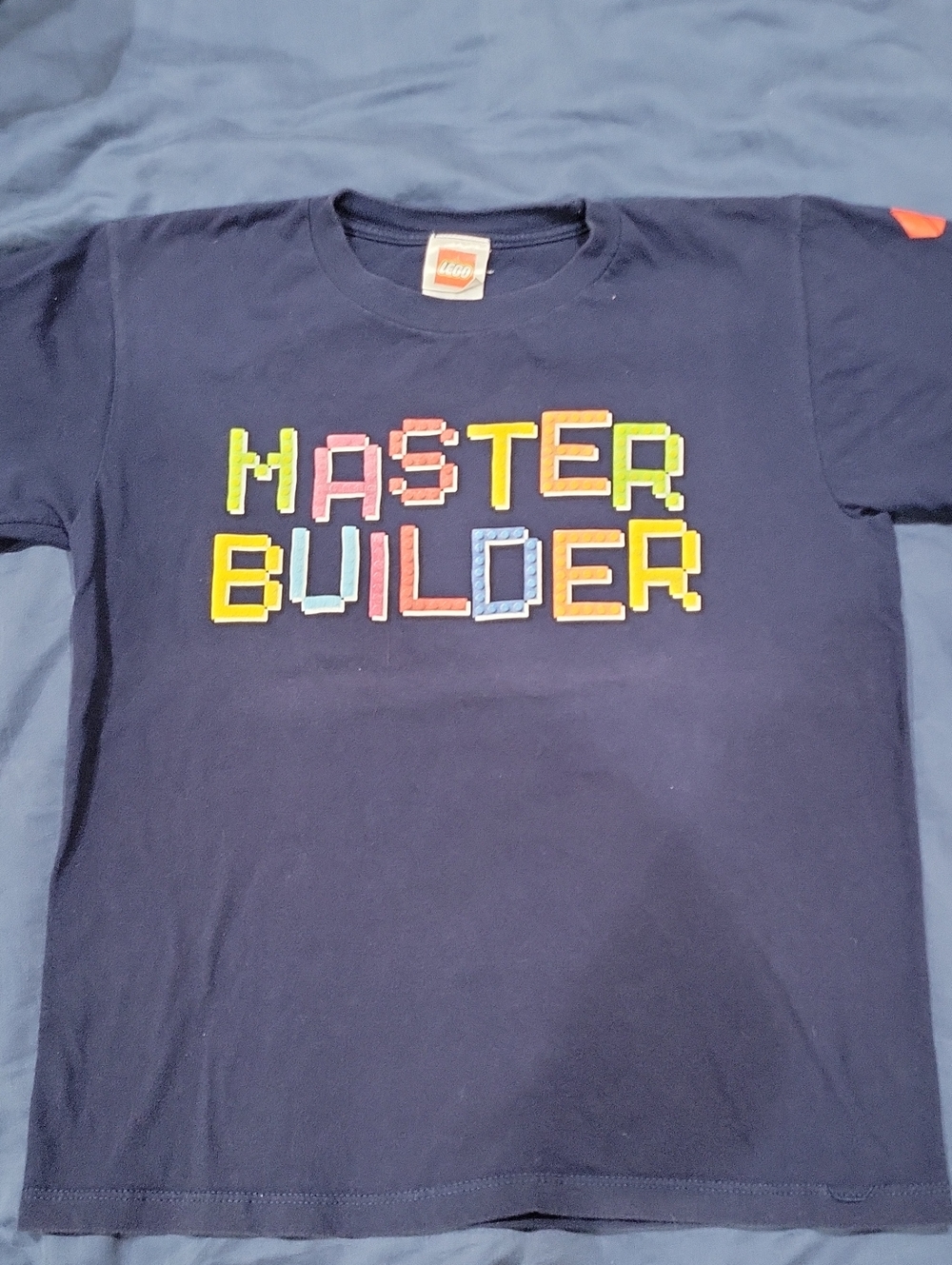 Lego Navy 'Master Builder' Multicolor Block Graphic Tee